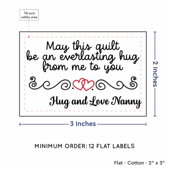 PPLR_HIDDEN_PRODUCT Double Heart Quote (2"x3" Cotton - 12 labels/set)