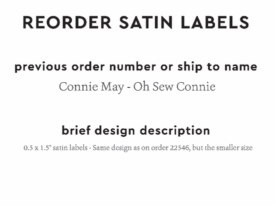 PPLR_HIDDEN_PRODUCT Reorder Previous Label Design - SATIN
