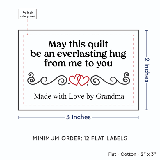 PPLR_HIDDEN_PRODUCT Double Heart Quote (2"x3" Cotton - 12 labels/set)