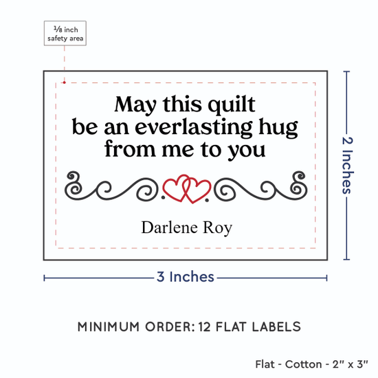 PPLR_HIDDEN_PRODUCT Double Heart Quote (2"x3" Cotton - 12 labels/set)