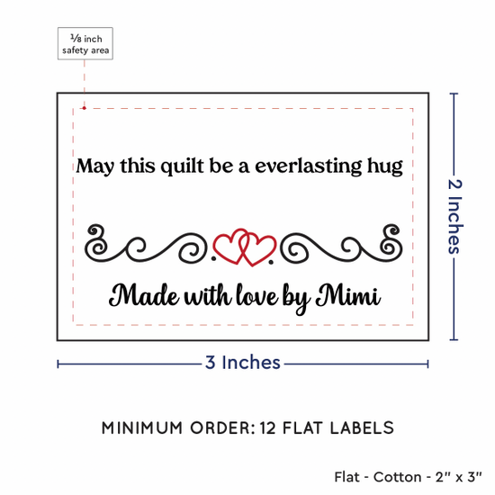 PPLR_HIDDEN_PRODUCT Double Heart Quote (2"x3" Cotton - 12 labels/set)
