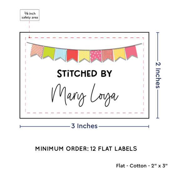 PPLR_HIDDEN_PRODUCT Colorful Banner (2"x3" Cotton - 12 labels/set)