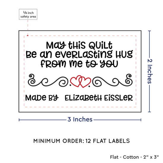 PPLR_HIDDEN_PRODUCT Double Heart Quote (2"x3" Cotton - 12 labels/set)