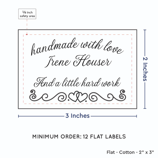 PPLR_HIDDEN_PRODUCT Double Heart Border (2"x3" Cotton - 12 labels/set)