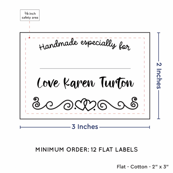 PPLR_HIDDEN_PRODUCT Double heart border with Fill in Blanks (2"x3" Cotton - 12 labels/set)