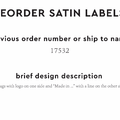 PPLR_HIDDEN_PRODUCT Reorder Previous Label Design - SATIN