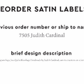 PPLR_HIDDEN_PRODUCT Reorder Previous Label Design - SATIN