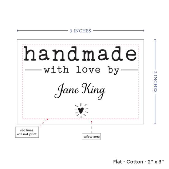 PPLR_HIDDEN_PRODUCT Modern Blanket Label with Heart (2"x3"-Cotton)