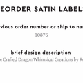 PPLR_HIDDEN_PRODUCT Reorder Previous Label Design - SATIN