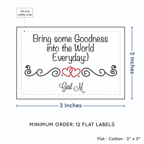 PPLR_HIDDEN_PRODUCT Double Heart Quote (2"x3" Cotton - 12 labels/set)