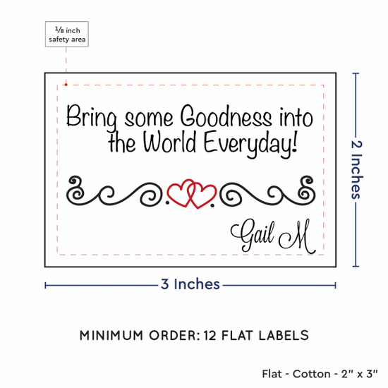 PPLR_HIDDEN_PRODUCT Double Heart Quote (2"x3" Cotton - 12 labels/set)