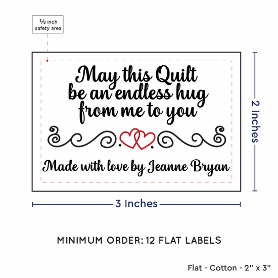 PPLR_HIDDEN_PRODUCT Double Heart Quote (2"x3" Cotton - 12 labels/set)