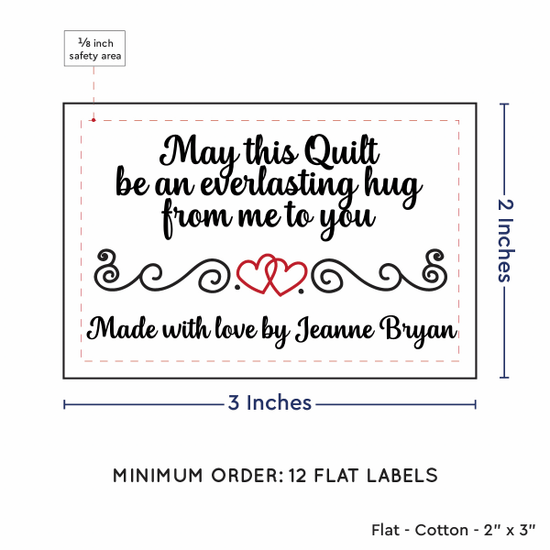 PPLR_HIDDEN_PRODUCT Double Heart Quote (2"x3" Cotton - 12 labels/set)