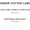PPLR_HIDDEN_PRODUCT Reorder Previous Label Design - COTTON