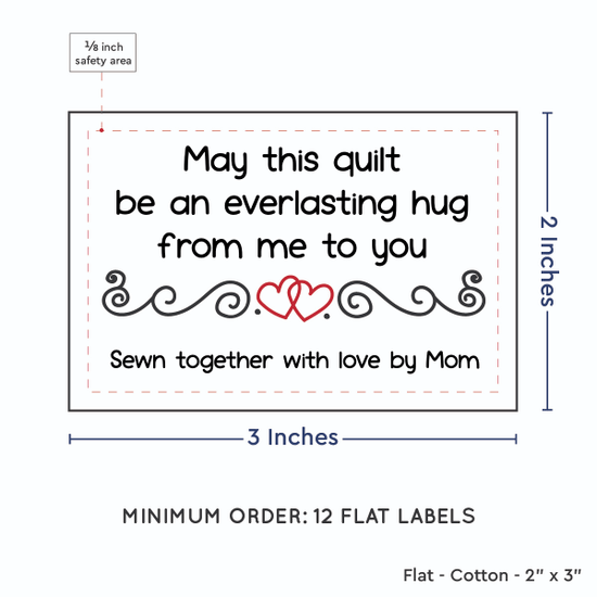 PPLR_HIDDEN_PRODUCT Double Heart Quote (2"x3" Cotton - 12 labels/set)