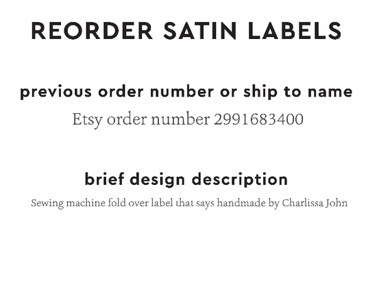 PPLR_HIDDEN_PRODUCT Reorder Previous Label Design - SATIN