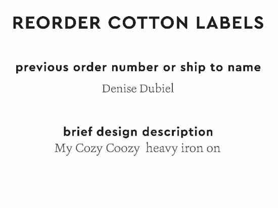 PPLR_HIDDEN_PRODUCT Reorder Previous Label Design - COTTON
