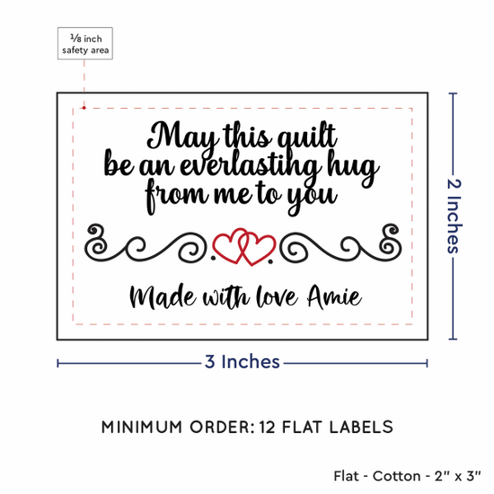 PPLR_HIDDEN_PRODUCT Double Heart Quote (2"x3" Cotton - 12 labels/set)