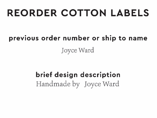 PPLR_HIDDEN_PRODUCT Reorder Previous Label Design - COTTON