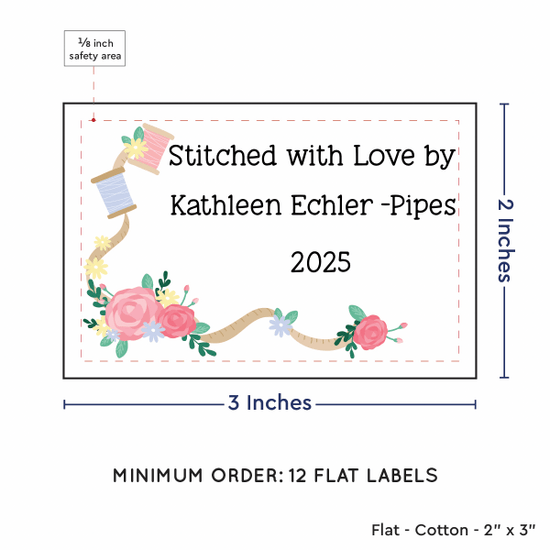 PPLR_HIDDEN_PRODUCT Thread and Flowers (2"x3" Cotton - 12 labels/set)