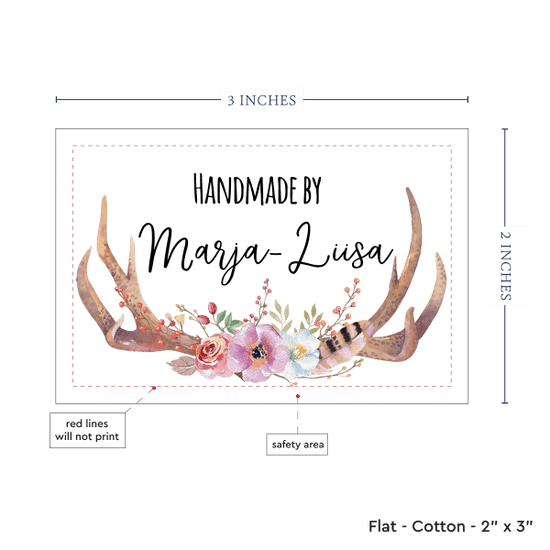 PPLR_HIDDEN_PRODUCT Boho Antlers and Flowers (2"x3"-Cotton)