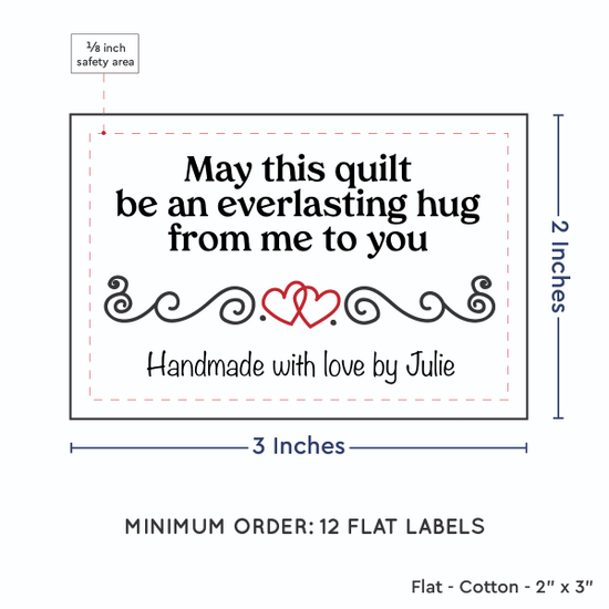 PPLR_HIDDEN_PRODUCT Double Heart Quote (2"x3" Cotton - 12 labels/set)
