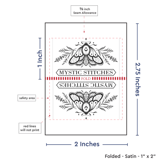 PPLR_HIDDEN_PRODUCT Print your Logo or Image on Satin Tags (2" wide - Satin)