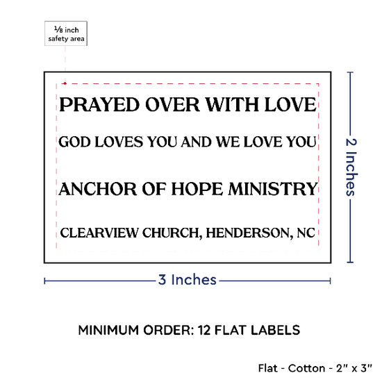 PPLR_HIDDEN_PRODUCT Large Text Only Label (2"x3"-Cotton)