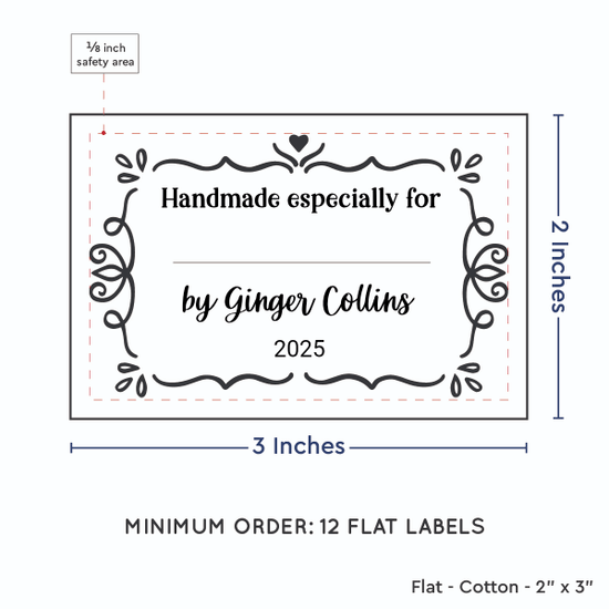 PPLR_HIDDEN_PRODUCT Swirl Accent Border with Fill in Blanks (2"x3" Cotton - 12 labels/set)