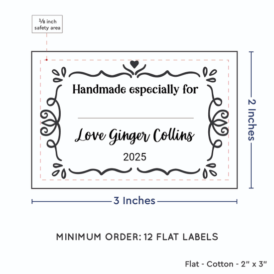 PPLR_HIDDEN_PRODUCT Swirl Accent Border with Fill in Blanks (2"x3" Cotton - 12 labels/set)
