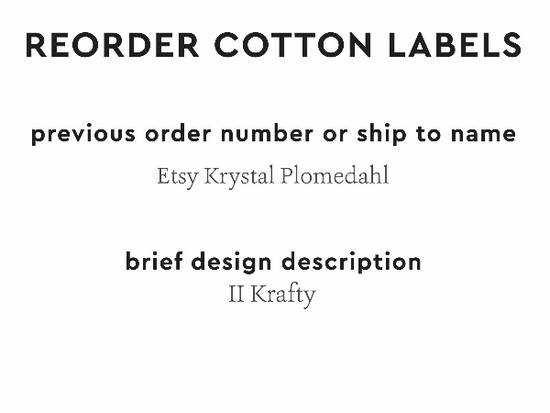PPLR_HIDDEN_PRODUCT Reorder Previous Label Design - COTTON