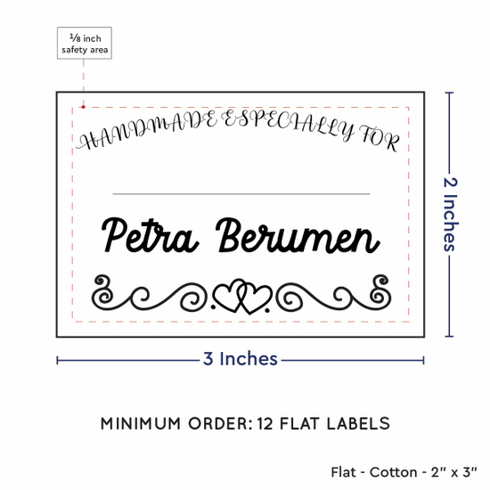 PPLR_HIDDEN_PRODUCT Double heart border with Fill in Blanks (2"x3" Cotton - 12 labels/set)