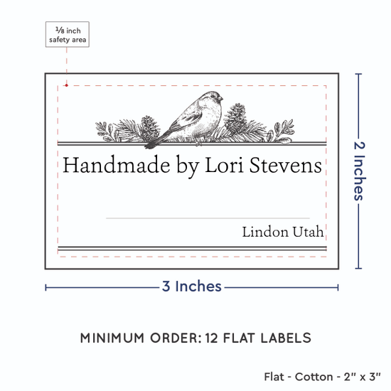 PPLR_HIDDEN_PRODUCT Winter Birds with Fill in Blanks (2"x3" Cotton - 12 labels/set)