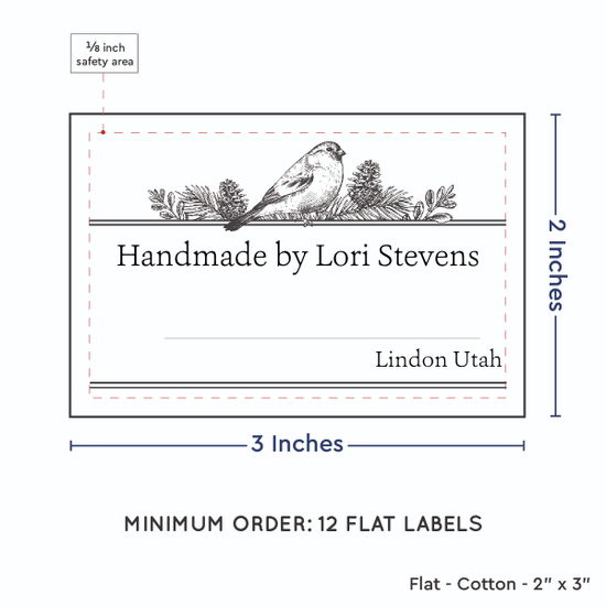 PPLR_HIDDEN_PRODUCT Winter Birds with Fill in Blanks (2"x3" Cotton - 12 labels/set)