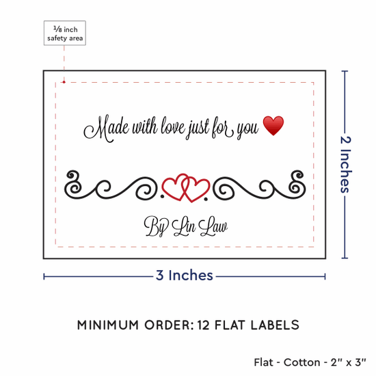PPLR_HIDDEN_PRODUCT Double Heart Quote (2"x3" Cotton - 12 labels/set)