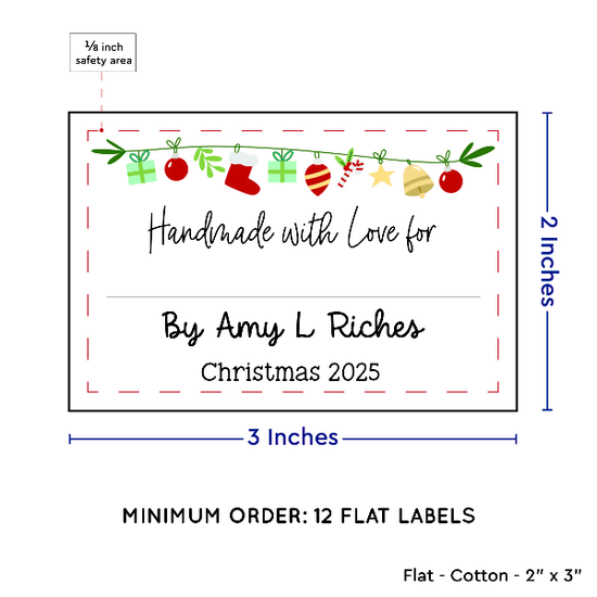 PPLR_HIDDEN_PRODUCT Christmas Garland with Fill in Blanks (2"x3" Cotton - 12 labels/set)