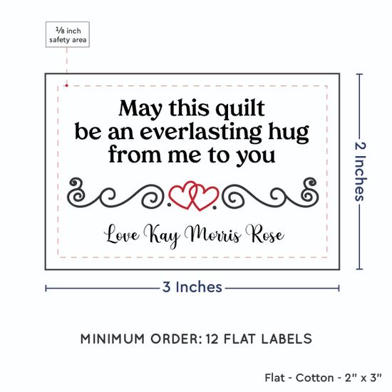 PPLR_HIDDEN_PRODUCT Double Heart Quote (2"x3" Cotton - 12 labels/set)