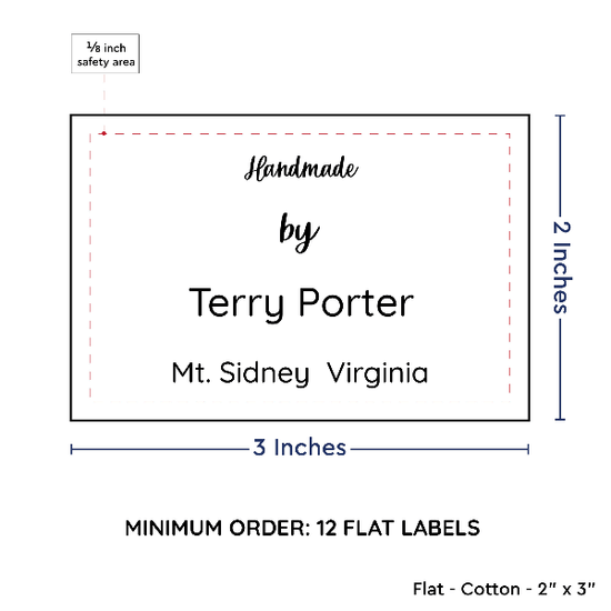PPLR_HIDDEN_PRODUCT Large Text Only Label (2"x3"-Cotton)