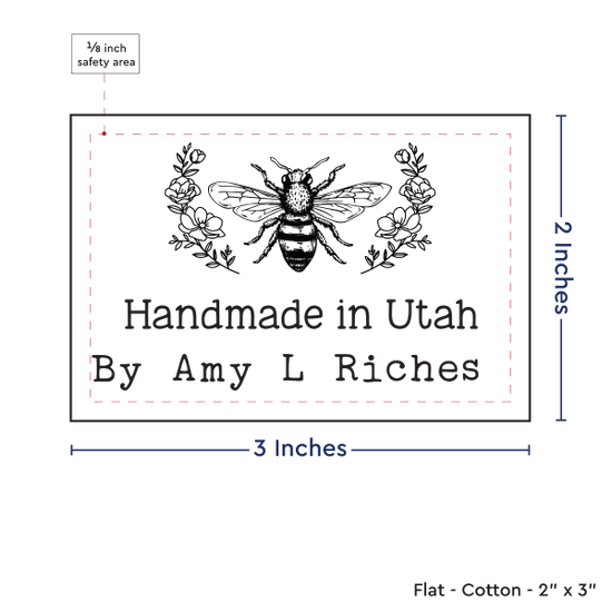 PPLR_HIDDEN_PRODUCT Floral Bee (2"x3"-Cotton)