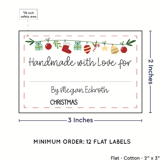 PPLR_HIDDEN_PRODUCT Christmas Garland with Fill in Blanks (2"x3" Cotton - 12 labels/set)