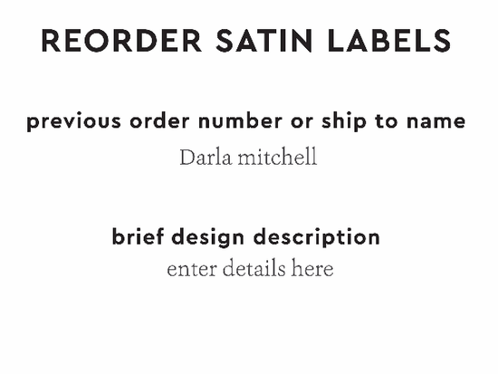 PPLR_HIDDEN_PRODUCT Reorder Previous Label Design - SATIN