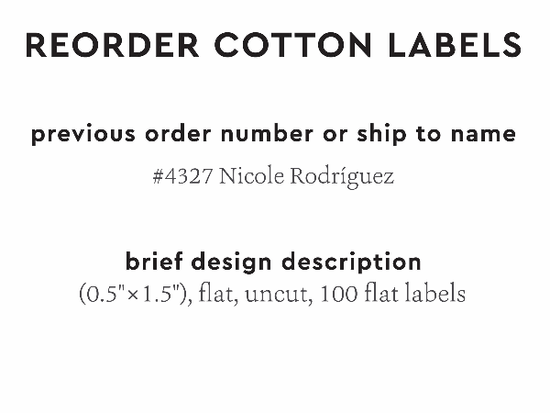 PPLR_HIDDEN_PRODUCT Reorder Previous Label Design - COTTON