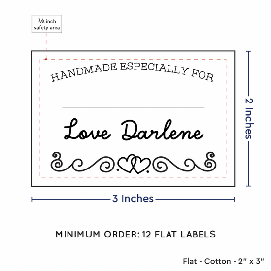 PPLR_HIDDEN_PRODUCT Double heart border with Fill in Blanks (2"x3" Cotton - 12 labels/set)