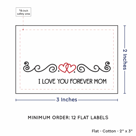 PPLR_HIDDEN_PRODUCT Double Heart Quote (2"x3" Cotton - 12 labels/set)