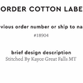PPLR_HIDDEN_PRODUCT Reorder Previous Label Design - COTTON