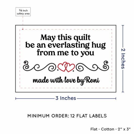 PPLR_HIDDEN_PRODUCT Double Heart Quote (2"x3" Cotton - 12 labels/set)