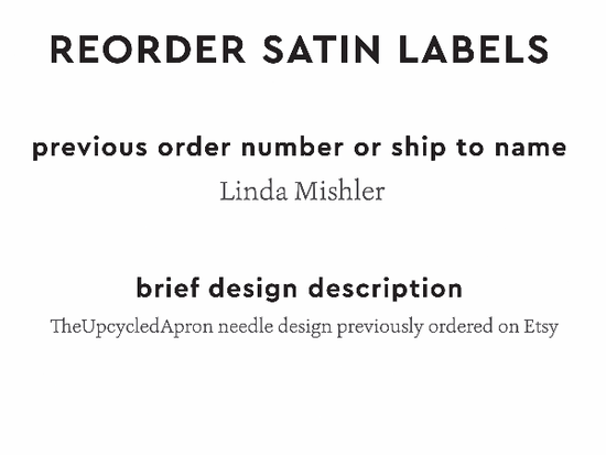 PPLR_HIDDEN_PRODUCT Reorder Previous Label Design - SATIN