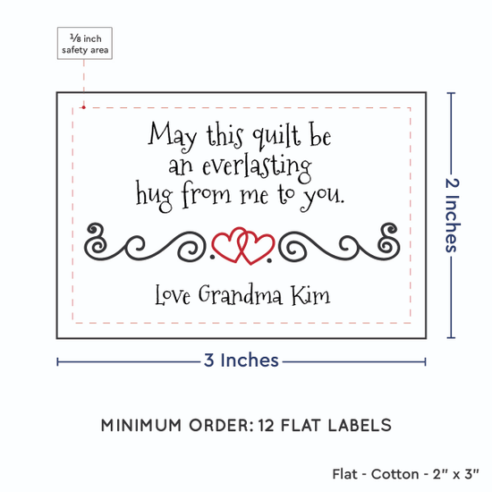 PPLR_HIDDEN_PRODUCT Double Heart Quote (2"x3" Cotton - 12 labels/set)