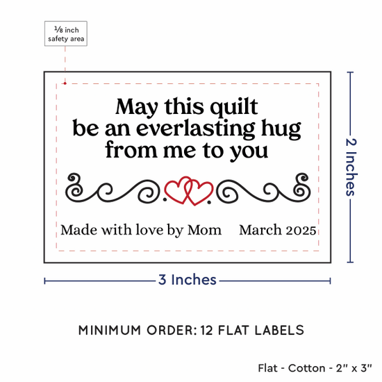 PPLR_HIDDEN_PRODUCT Double Heart Quote (2"x3" Cotton - 12 labels/set)