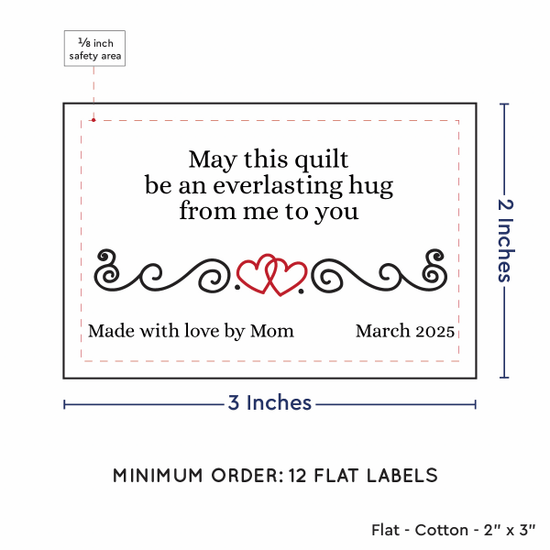 PPLR_HIDDEN_PRODUCT Double Heart Quote (2"x3" Cotton - 12 labels/set)